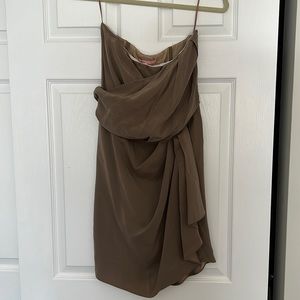 Alex Lane 100% Silk Strapless Dress